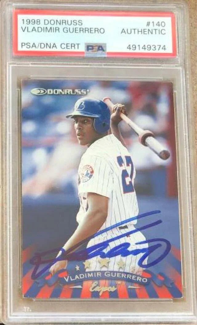 Vladimir Guerrero Signed 1998 Donruss Baseball Card - Montreal Expos - PSA/DNA