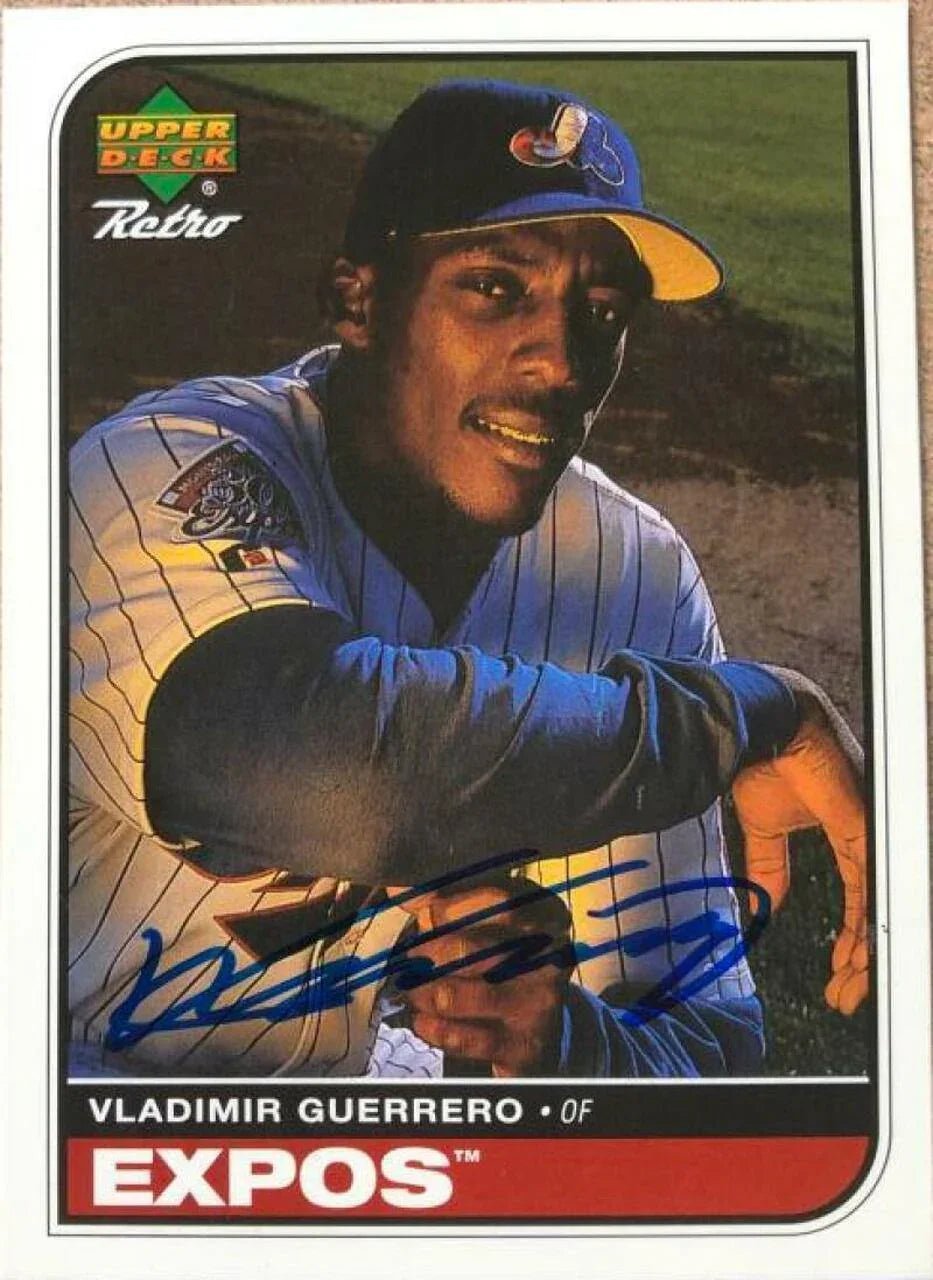 Vladimir Guerrero Signed 1998 Upper Deck Retro Baseball Card - Montreal Expos