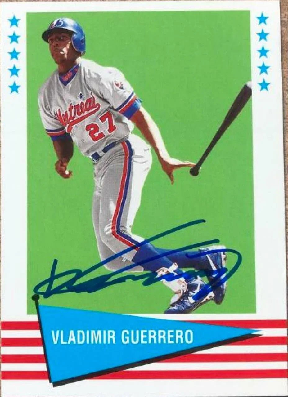 Vladimir Guerrero Signed 1999 Fleer Tradition Vintage '61 Baseball Card - Montreal Expos