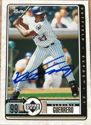 Vladimir Guerrero Signed 1999 Upper Deck Retro Baseball Card - Montreal Expos - PastPros