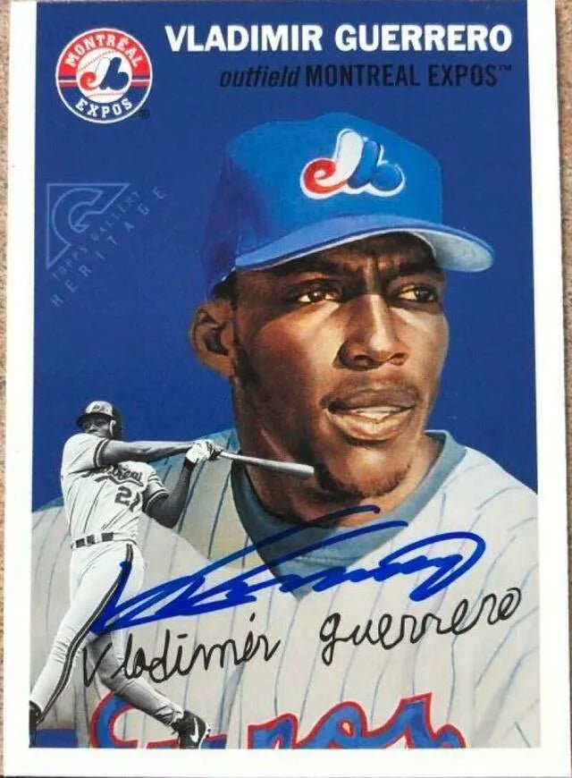Vladimir Guerrero Signed 2000 Topps Gallery Heritage Baseball Card - Montreal Expos