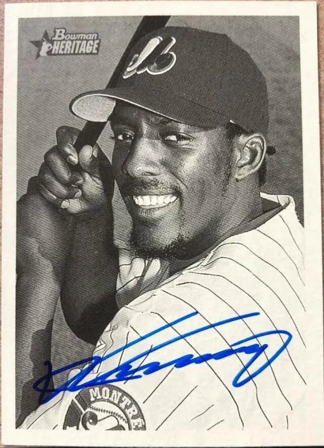 Vladimir Guerrero Signed 2001 Bowman Heritage Baseball Card - Montreal Expos