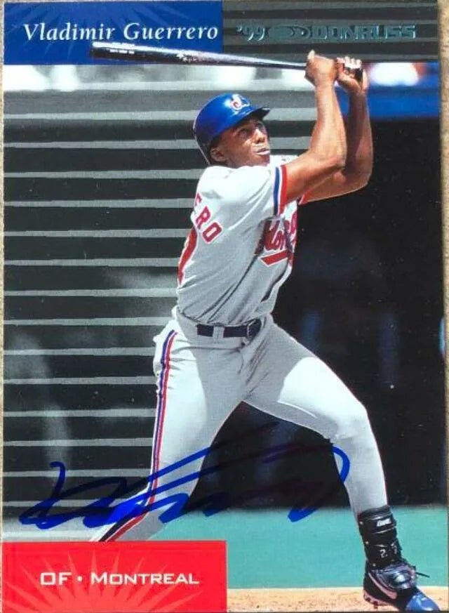 Vladimir Guerrero Signed 2001 Donruss - 1999 Retro Baseball Card - Montreal Expos