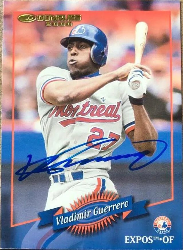 Vladimir Guerrero Signed 2001 Donruss - 2000 Retro Baseball Card - Montreal Expos