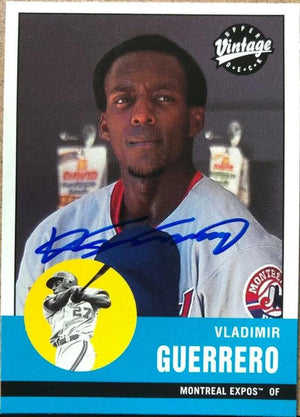 Vladimir Guerrero Signed 2001 Upper Deck Retro Baseball Card - Montreal Expos