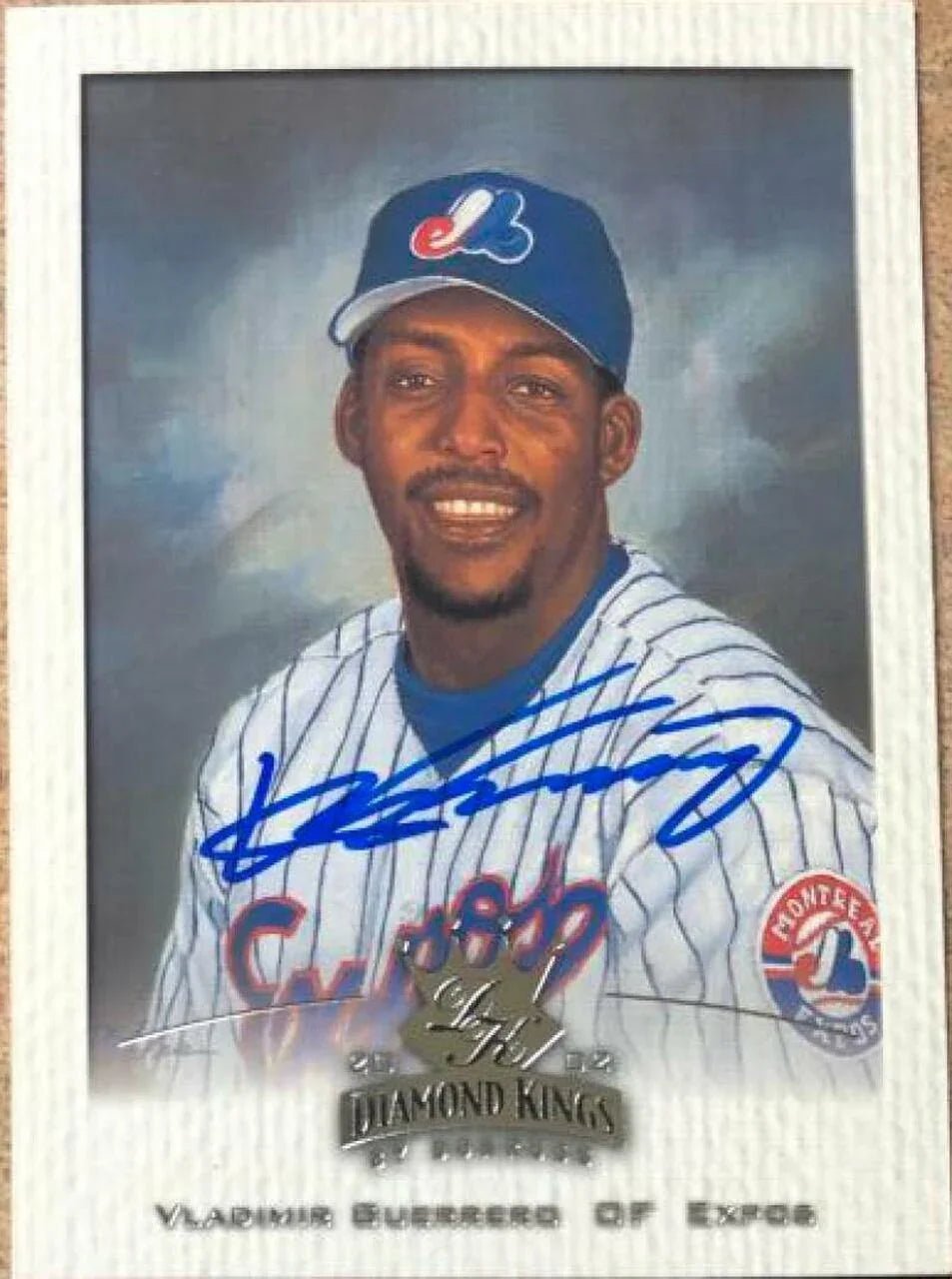 Vladimir Guerrero Signed 2002 Donruss Diamond Kings Baseball Card - Montreal Expos