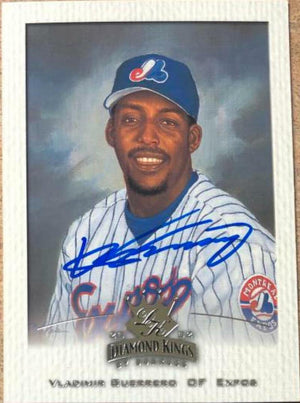 Vladimir Guerrero Signed 2002 Donruss Diamond Kings Baseball Card - Montreal Expos - PastPros