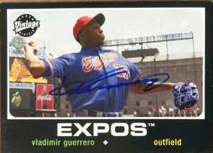 Vladimir Guerrero Signed 2002 Upper Deck Vintage Baseball Card - Montreal Expos - PastPros
