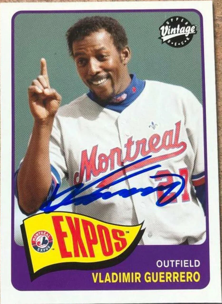 Vladimir Guerrero Signed 2003 Upper Deck Vintage Baseball Card - Montreal Expos