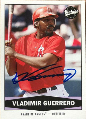 Vladimir Guerrero Signed 2004 Upper Deck Vintage Baseball Card - Anaheim Angels - PastPros