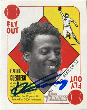 Vladimir Guerrero Signed 2005 Bowman Heritage - '51 Topps Blue Back Baseball Card - Anaheim Angels - PastPros