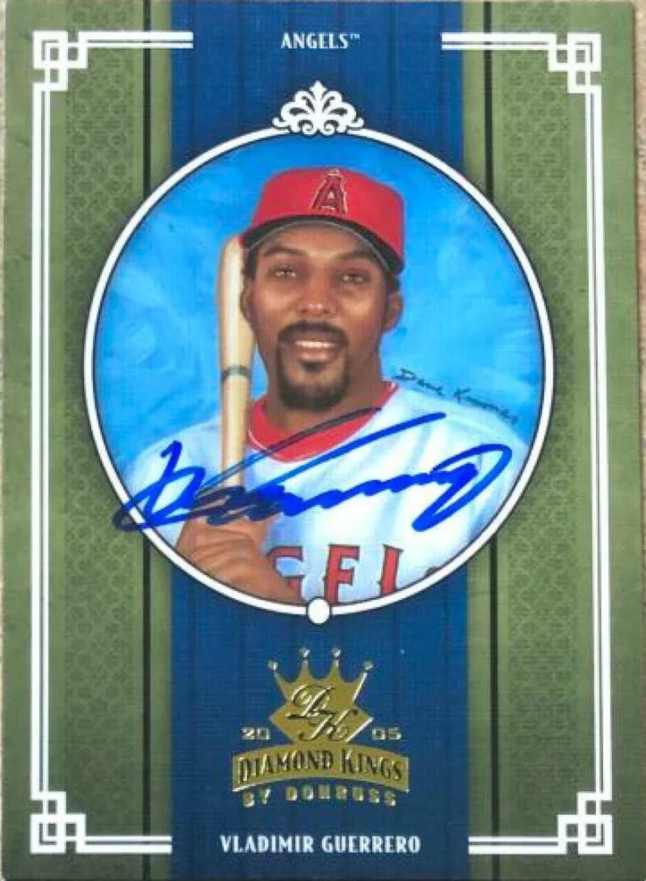 Vladimir Guerrero Signed 2005 Donruss Diamond Kings Baseball Card - Anaheim Angels