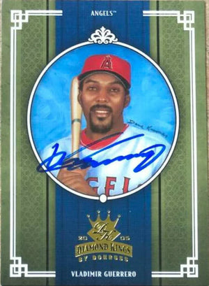 Vladimir Guerrero Signed 2005 Donruss Diamond Kings Baseball Card - Anaheim Angels