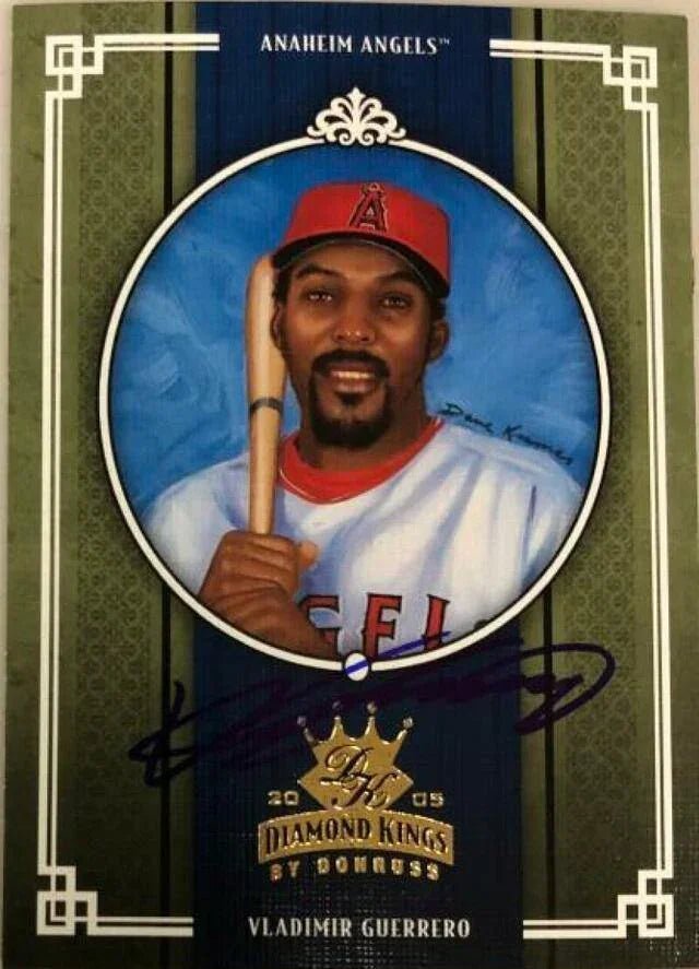Vladimir Guerrero Signed 2005 Donruss Diamond Kings Baseball Card - Anaheim Angels