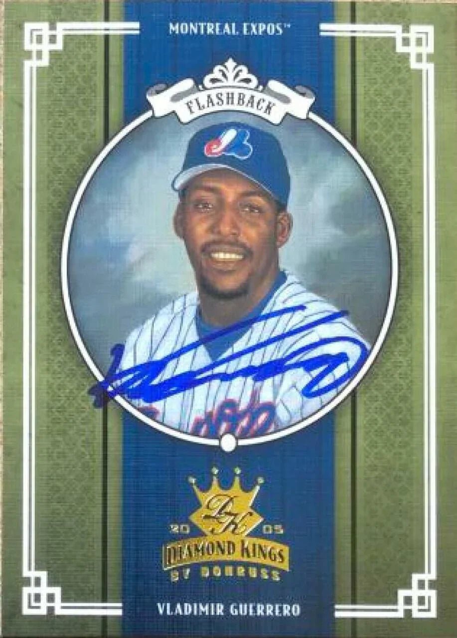 Vladimir Guerrero Signed 2005 Donruss Diamond Kings Baseball Card - Montreal Expos