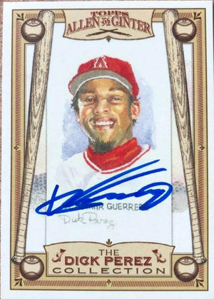 Vladimir Guerrero Signed 2006 Allen & Ginter - Dick Perez Sketches Baseball Card - Anaheim Angels - PastPros