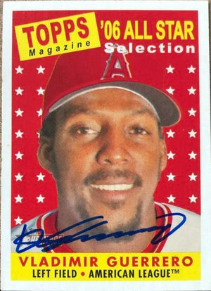 Vladimir Guerrero Signed 2007 Topps Heritage Baseball Card - Anaheim Angels - PastPros