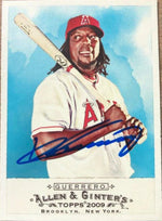 Vladimir Guerrero Signed 2009 Allen & Ginter Baseball Card - Anaheim Angels