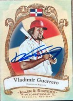Vladimir Guerrero Signed 2009 Allen & Ginter National Pride Baseball Card - Anaheim Angels