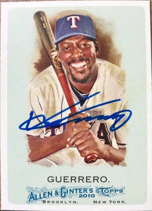 Vladimir Guerrero Signed 2010 Allen & Ginter Baseball Card - Texas Rangers