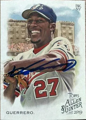 Vladimir Guerrero Signed 2019 Allen & Ginter Baseball Card - Montreal Expos - PastPros