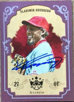Vladimir Guerrero Signed 2019 Panini Diamond Kings (Plum) Baseball Card - Anaheim Angels