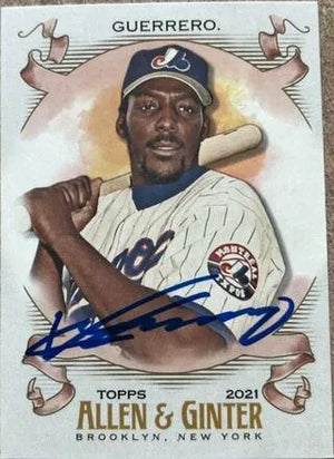 Vladimir Guerrero Signed 2021 Allen & Ginter Baseball Card - Montreal Expos - PastPros