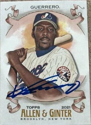 Vladimir Guerrero Signed 2021 Allen & Ginter Baseball Card - Montreal Expos