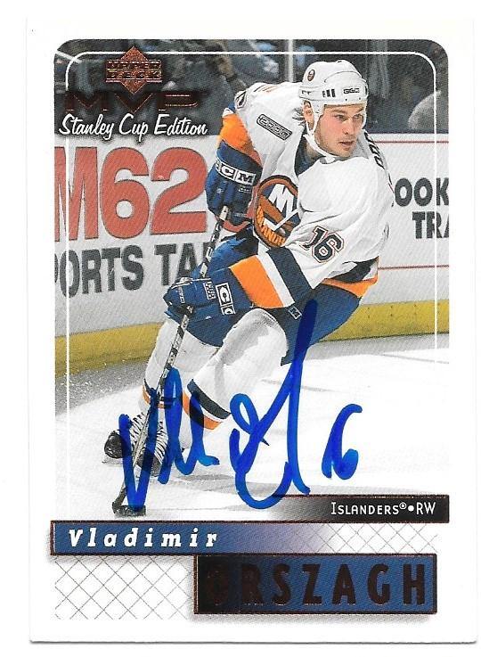 Vladimir Orszagh Signed 1999-00 Upper Deck MVP Hockey Card - New York Islanders - PastPros