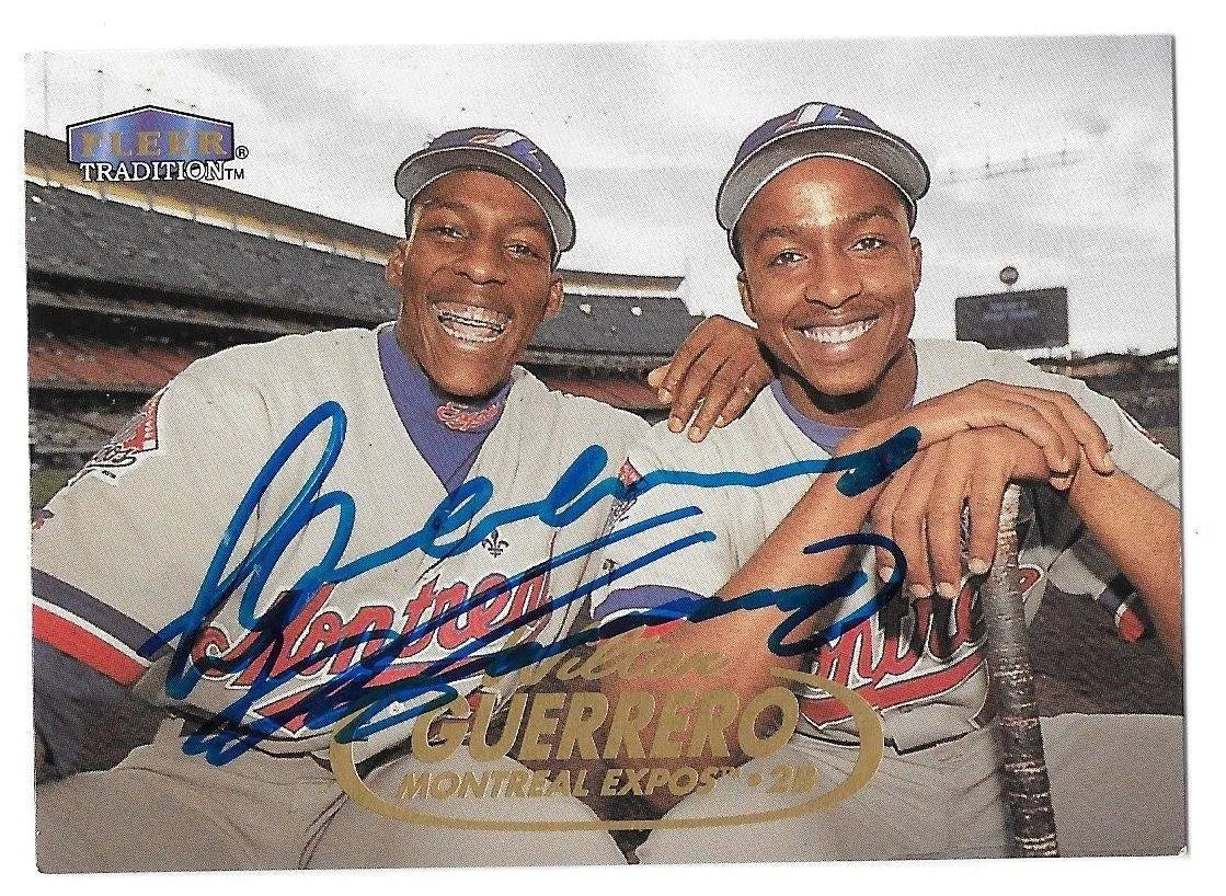 Vladimir & Wilton Guerrero Dual Signed 1998 Fleer Tradition Baseball Card - Montreal Expos