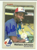 Wallace Johnson Signed 1983 Fleer Baseball Card - Montreal Expos