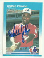 Wallace Johnson Signed 1987 Fleer Baseball Card - Montreal Expos - PastPros