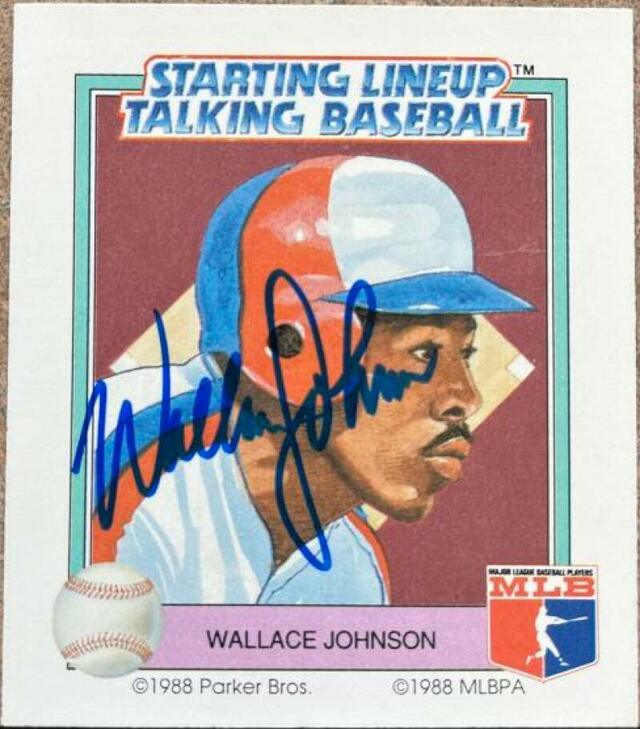 Wallace Johnson Signed 1988 Starting Lineup Talking Baseball Card - Montreal Expos - PastPros