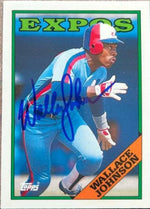 Wallace Johnson Signed 1988 Topps Tiffany Baseball Card - Montreal Expos