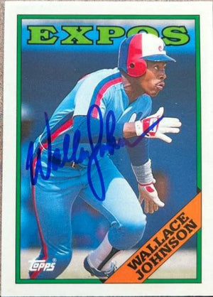 Wallace Johnson Signed 1988 Topps Tiffany Baseball Card - Montreal Expos
