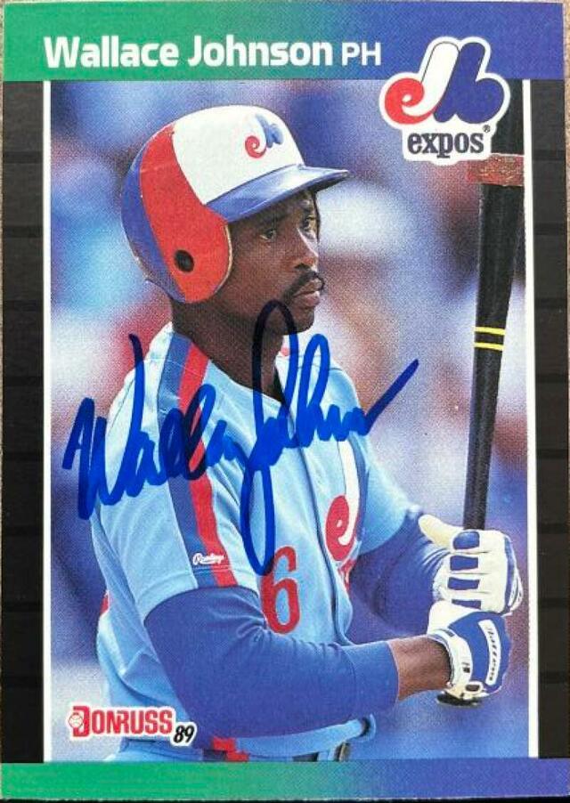 Wallace Johnson Signed 1989 Donruss Baseball Card - Montreal Expos - PastPros