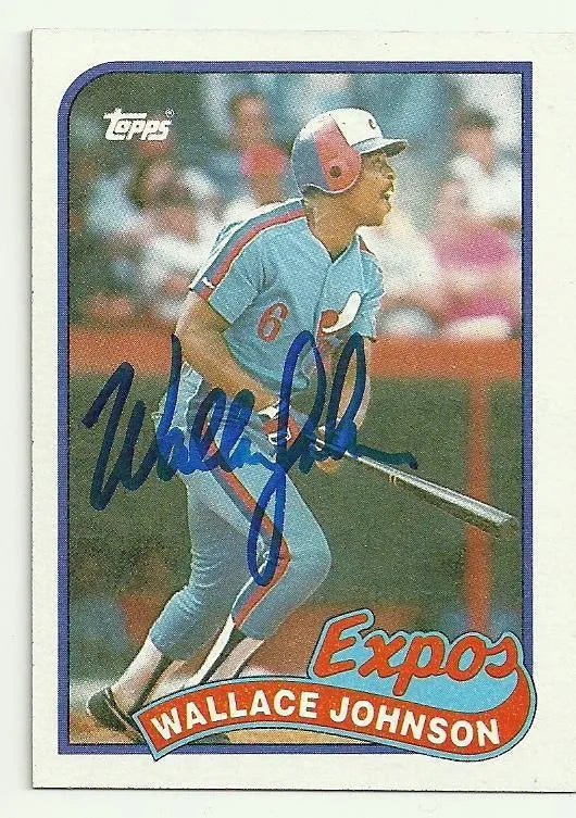 Wallace Johnson Signed 1989 Topps Baseball Card - Montreal Expos