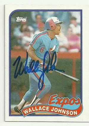 Wallace Johnson Signed 1989 Topps Baseball Card - Montreal Expos