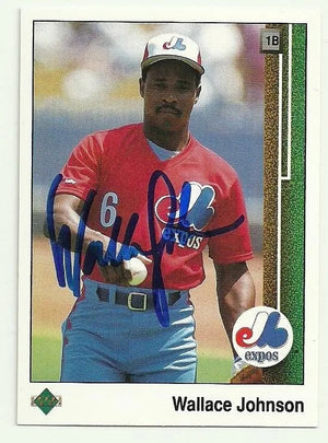 Wallace Johnson Signed 1989 Upper Deck Baseball Card - Montreal Expos