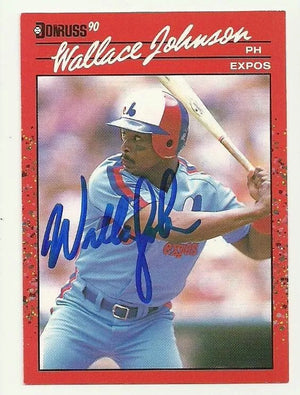 Wallace Johnson Signed 1990 Donruss Baseball Card - Montreal Expos