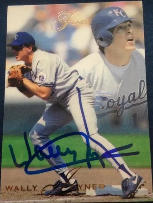 Wally Joyner Signed 1993 Flair Baseball Card - Kansas City Royals