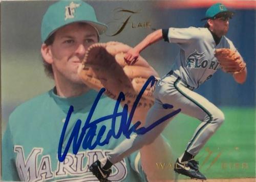 Walt Weiss Signed 1993 Flair Baseball Card - Florida Marlins - PastPros