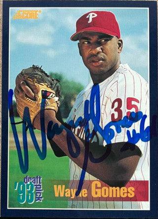 Wayne Gomes Signed 1994 Score Baseball Card - Philadelphia Phillies - PastPros