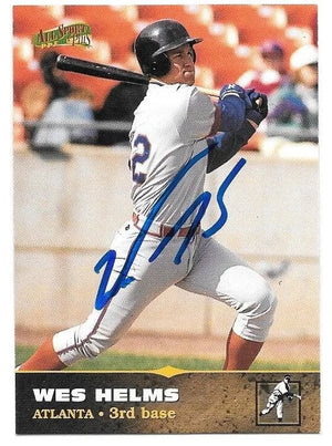Wes Helms Signed 1996-97 Score Board All Sport PPF Baseball Card