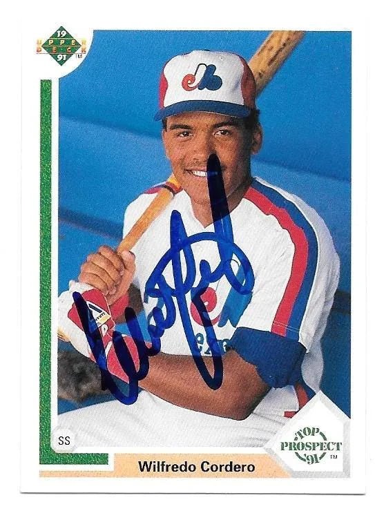 Wil Cordero Signed 1991 Upper Deck Baseball Card - Montreal Expos