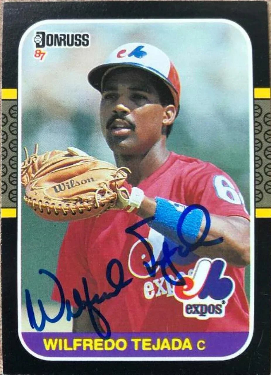 Wil Tejada Signed 1987 Donruss Baseball Card - Montreal Expos