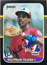 Wil Tejada Signed 1987 Donruss Baseball Card - Montreal Expos - PastPros