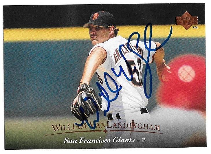 William VanLandingham Signed 1995 Upper Deck Baseball Card - San Francisco Giants - PastPros