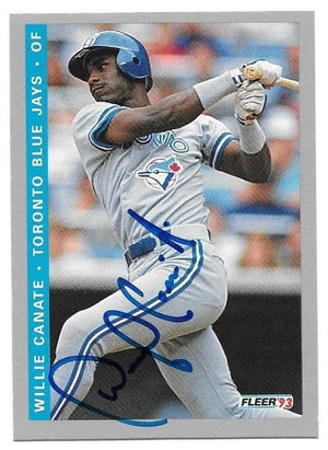 Willie Canate Signed 1993 Fleer Baseball Card - Toronto Blue Jays