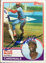 Willie McGee Signed 1983 Topps Baseball Card - St Louis Cardinals - PastPros